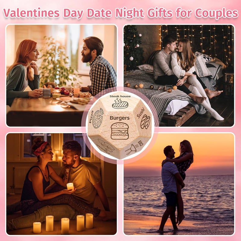 oyeftp Store Valentines Day Gifts for Him Her, Date Night Ideas Couples Gift, Couple Mens Women Valentine Gifts for Boyfriend Girlfriend Husband Wife Anniversary Food Dice - Image 5